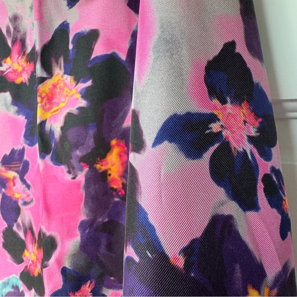 J. Crew Collection A-line silk twill skirt in watercolor floral - Picture 9 of 10